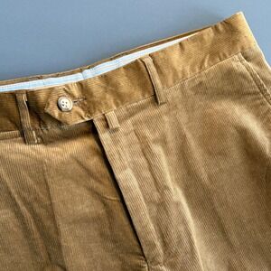 Faconnable Men's Corduroy Pants Brown Casual Trousers - Size 31 (fits 31-32)